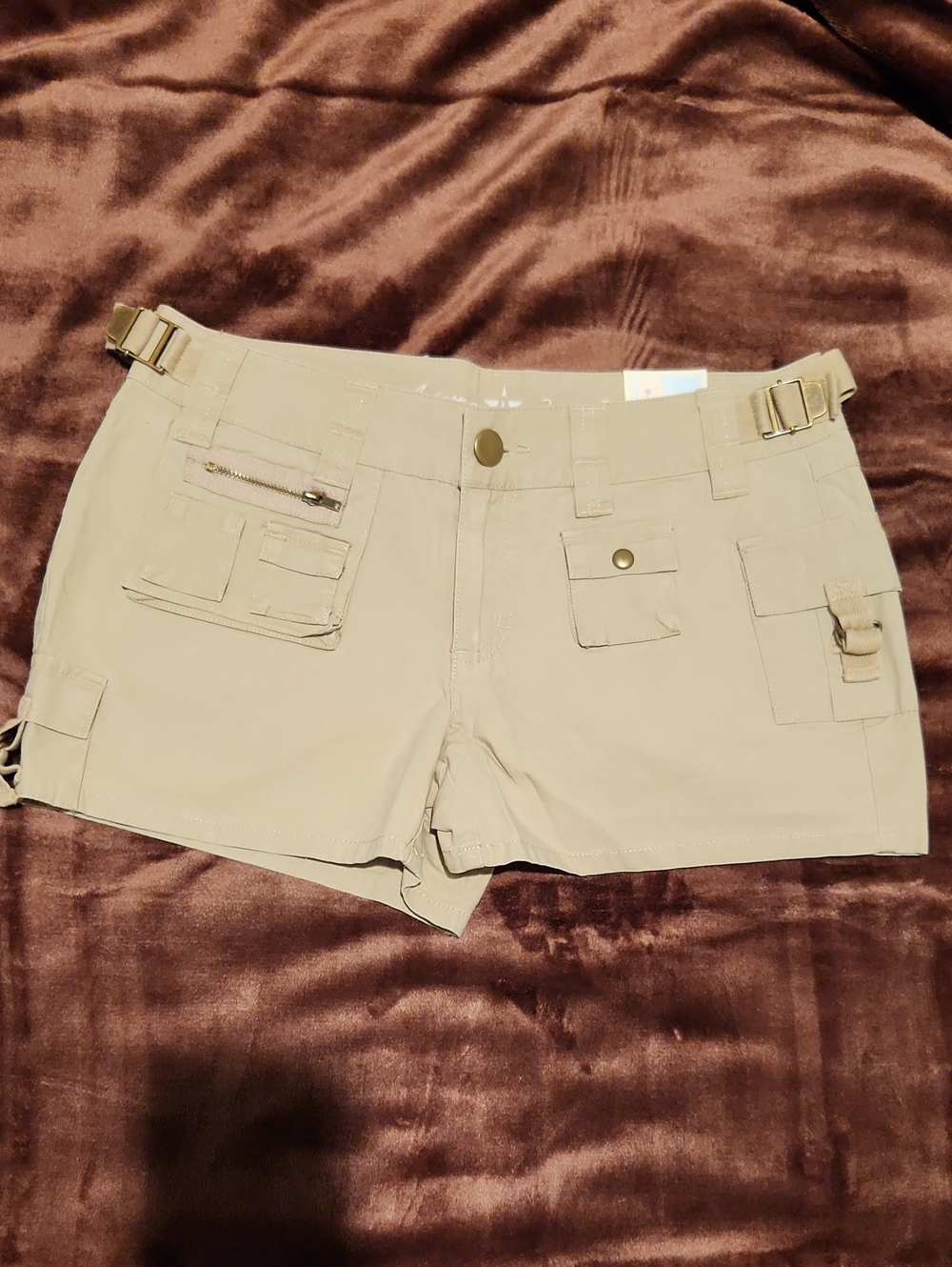 NWT Arizona Jean Co Bisque Cargo Utility Shorts Sz 9